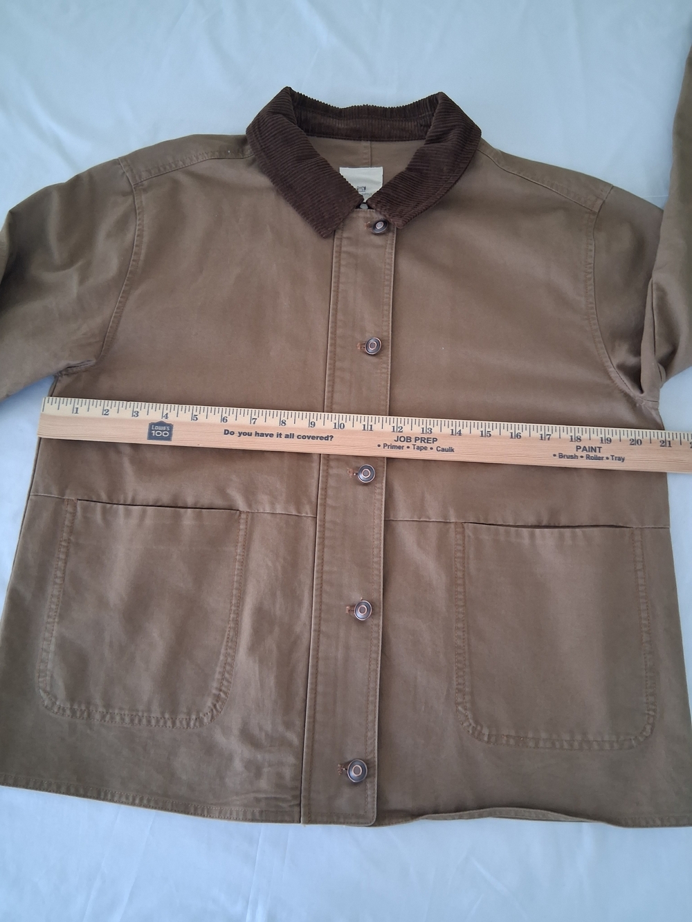 Thread & Supply Zola Barn Jacket Brown Medium Corduroy Collar Chore Utility Work - Picture 8 of 11